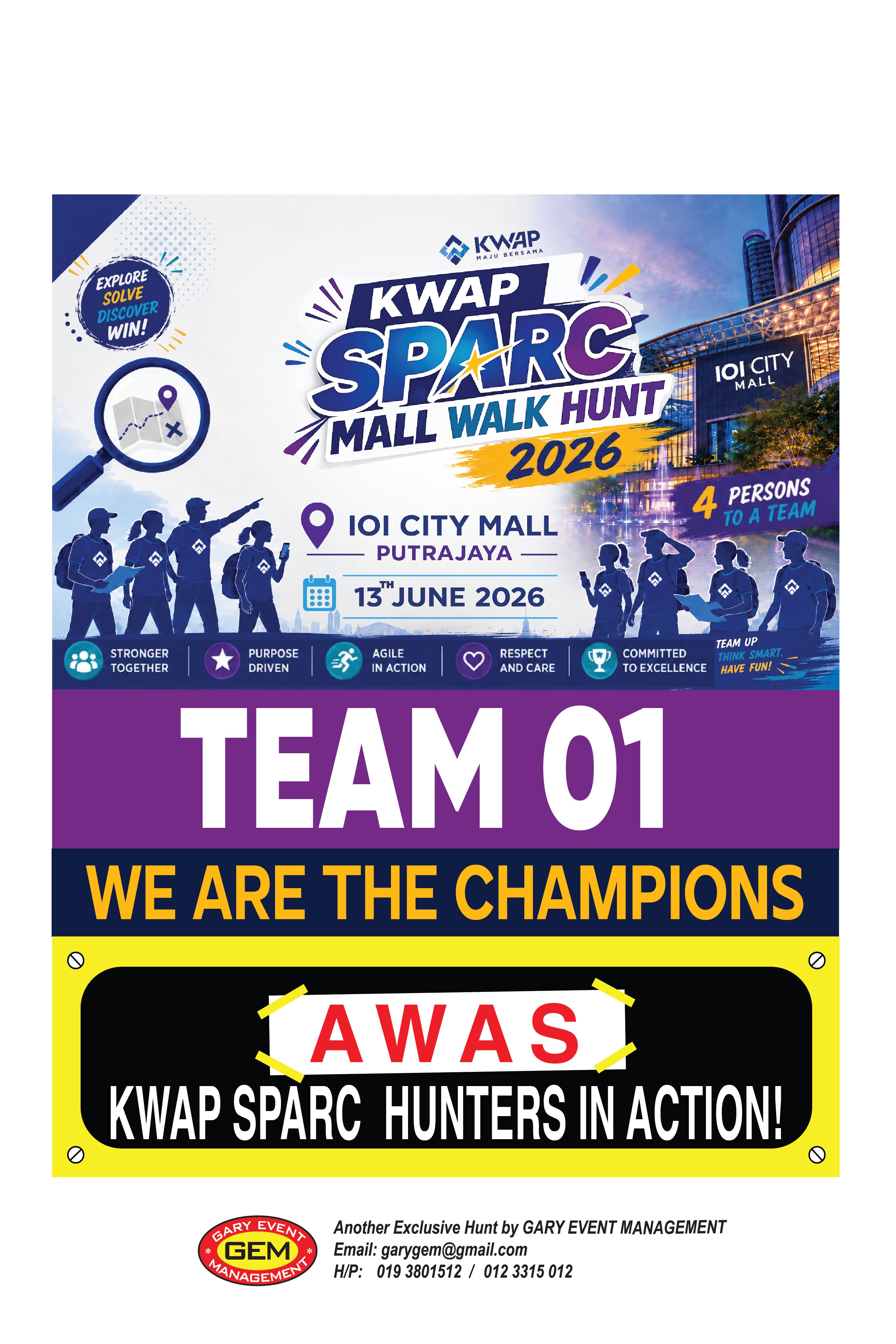 KWAP SPARC Mall Walk Hunt 2026 Team 01